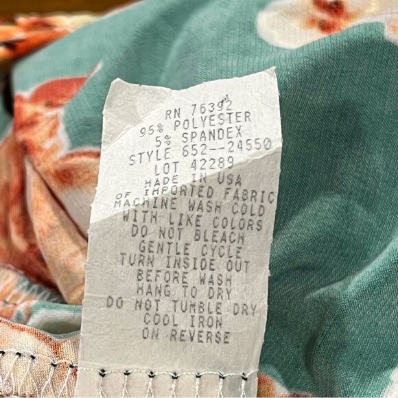 Olivia Matthews Floral Short Sleeve knee length casual dress size Large - Picture 8 of 10